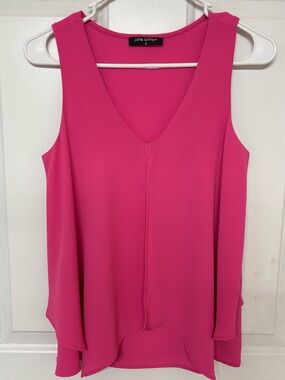 Julie Billiart Pink V-Neck Sleeveless Flowy Top